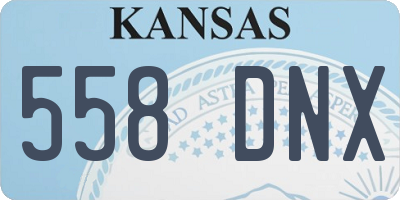 KS license plate 558DNX