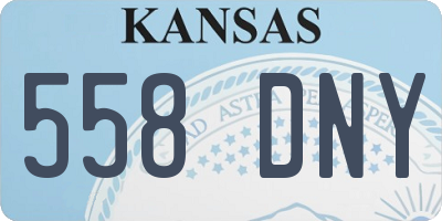 KS license plate 558DNY
