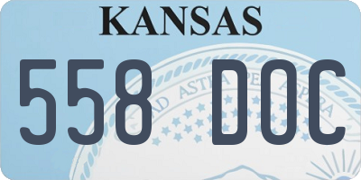 KS license plate 558DOC