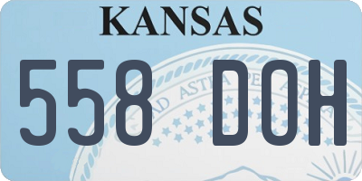 KS license plate 558DOH