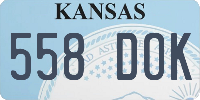 KS license plate 558DOK