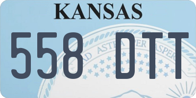 KS license plate 558DTT