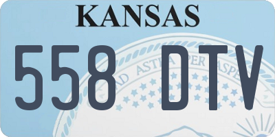 KS license plate 558DTV