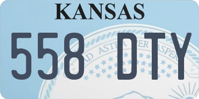 KS license plate 558DTY