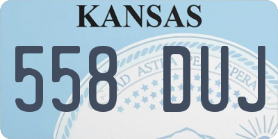 KS license plate 558DUJ