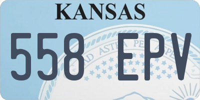 KS license plate 558EPV