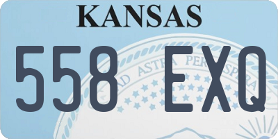 KS license plate 558EXQ