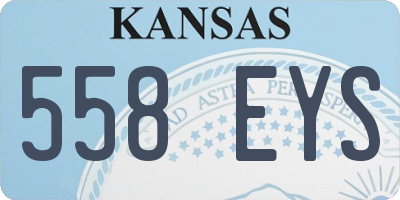 KS license plate 558EYS