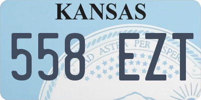 KS license plate 558EZT