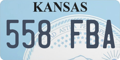 KS license plate 558FBA
