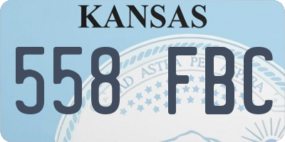 KS license plate 558FBC
