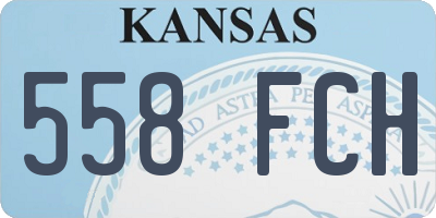 KS license plate 558FCH