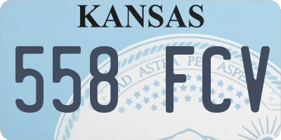 KS license plate 558FCV