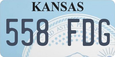 KS license plate 558FDG