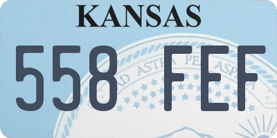 KS license plate 558FEF