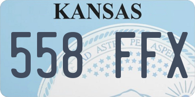 KS license plate 558FFX