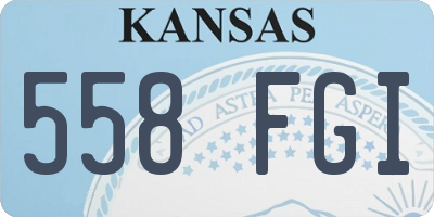 KS license plate 558FGI