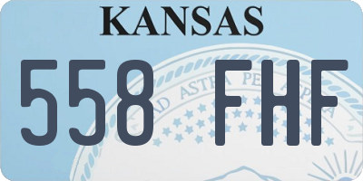KS license plate 558FHF