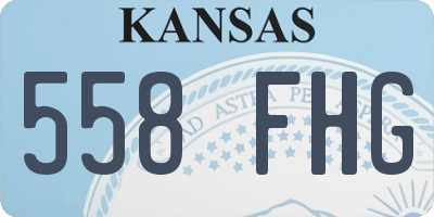 KS license plate 558FHG