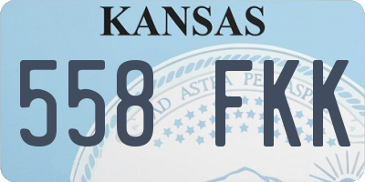 KS license plate 558FKK