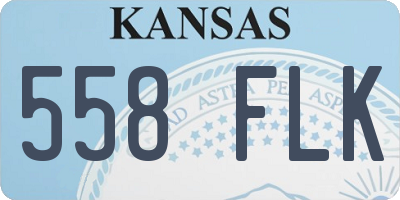 KS license plate 558FLK