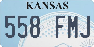 KS license plate 558FMJ