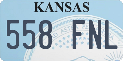 KS license plate 558FNL