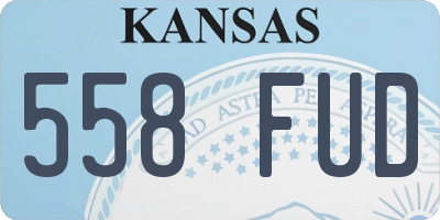 KS license plate 558FUD