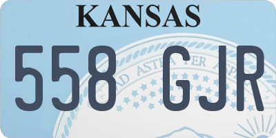 KS license plate 558GJR
