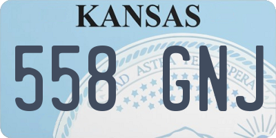 KS license plate 558GNJ