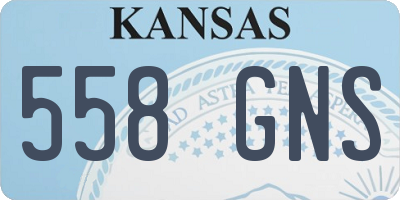 KS license plate 558GNS