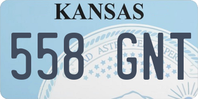 KS license plate 558GNT