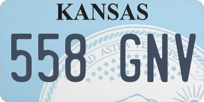 KS license plate 558GNV