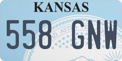 KS license plate 558GNW