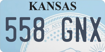 KS license plate 558GNX