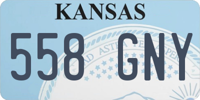 KS license plate 558GNY