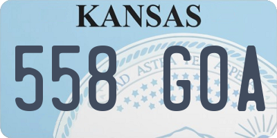 KS license plate 558GOA