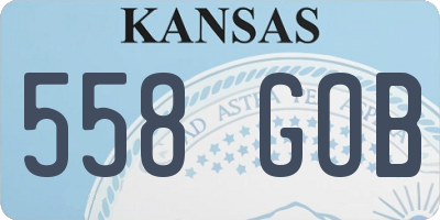KS license plate 558GOB