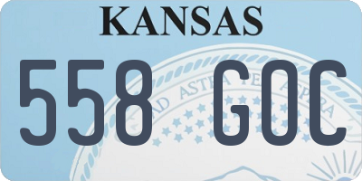 KS license plate 558GOC