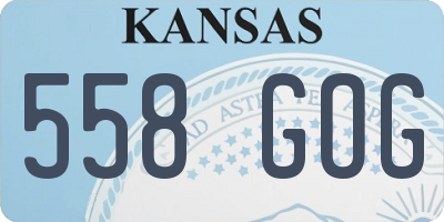 KS license plate 558GOG