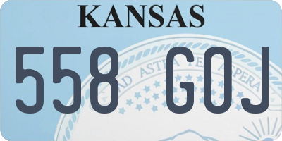 KS license plate 558GOJ