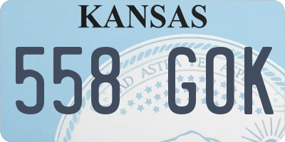 KS license plate 558GOK