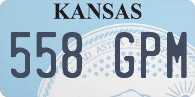 KS license plate 558GPM