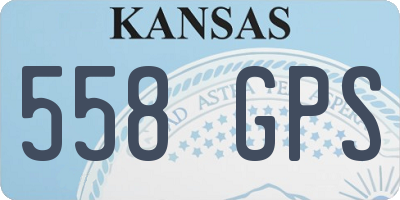 KS license plate 558GPS