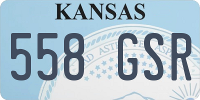 KS license plate 558GSR