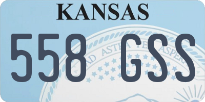 KS license plate 558GSS
