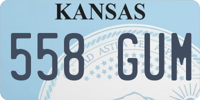 KS license plate 558GUM