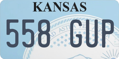 KS license plate 558GUP