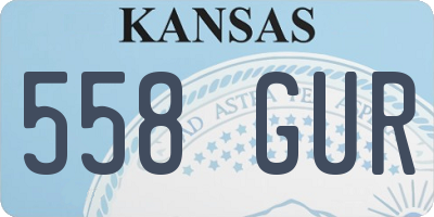 KS license plate 558GUR