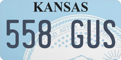 KS license plate 558GUS